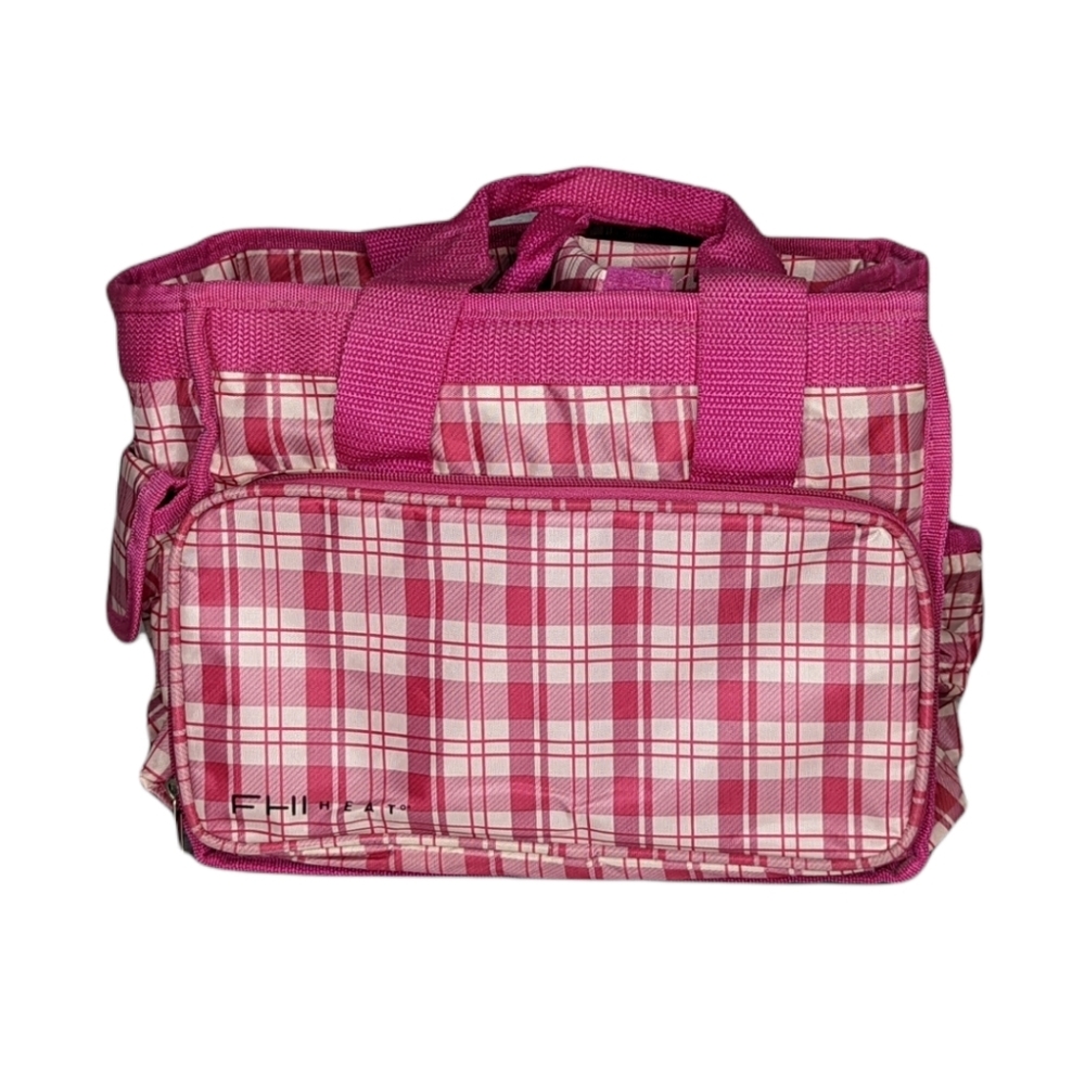 FHI Heat Stylist Pink Plaid Bag